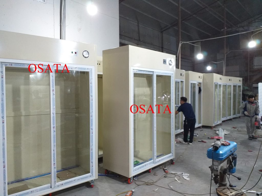 Sản xuất tủ quần áo phòng sạch tại xưởng OSATA