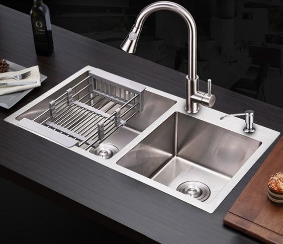 Chậu rửa bát inox 2 hố